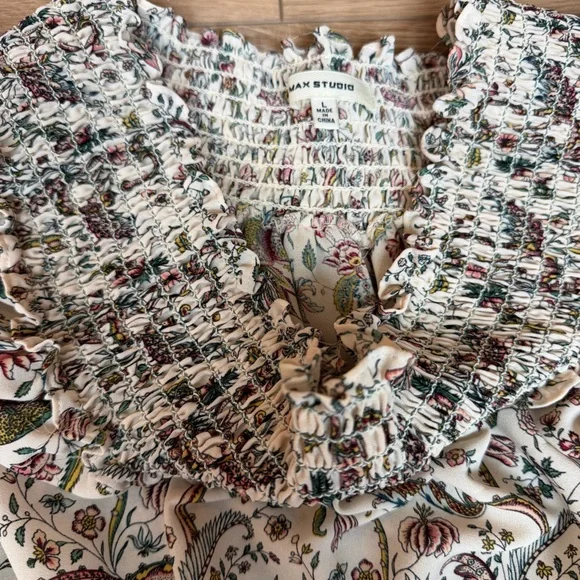 Off The Shoulder Floral Paisley Stretchy Top Max Studio Large - Picture 3 of 4